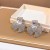 silver embed fully-jewelled zircon temperament bow exaggerating ear stud occidental style style earrings 