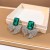 silver embed fully-jewelled zircon temperament bow exaggerating ear stud occidental style style earrings 