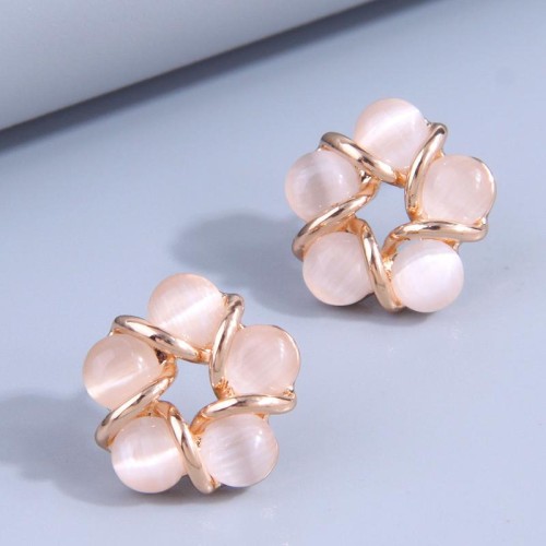 Fashion sweet ol simple circle pearl temperament Earrings