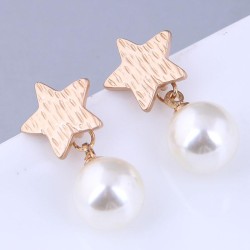 Fashion sweet ol simple circle pearl temperament Earrings