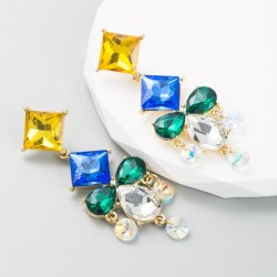  trendins wind  fashion geometry color Rhinestone earrings earring Alloy diamo..