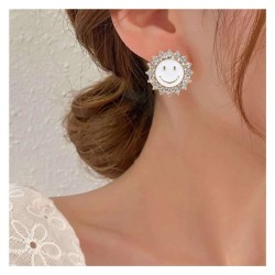occidental style diamond sun Modeling ear stud Earring  temperament brief wind..