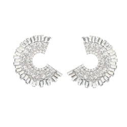 earrings fashion colorful diamond Word Alloy diamond sun flower earrings occid..