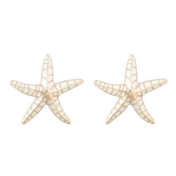 fashion trend summer day wind Alloy enamel starfish earrings woman occidental ..