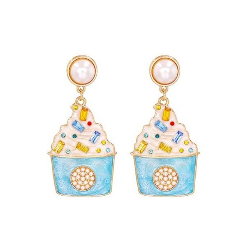 Alloy Modeling enamel ear stud retro occidental style temperament personality woman earrings