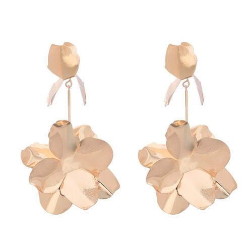 fashion occidental style palace retro multilayer Alloy flowers earrings woman exaggerating Metal earring trend