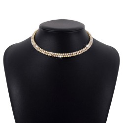 occidental style necklace  wind claw chain row diamond geometry elegant chain ..