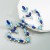 ins wind  Alloy diamond Rhinestone creative love fully-jewelled earrings trend Earring