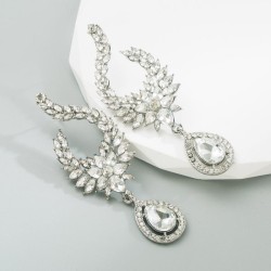  fashionins wind  Alloy embed colorful diamond creative geometry earring fashi..