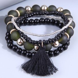 fashion concise candy beads tassel multilayer fashion bracelet