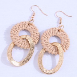 occidental style fashion concise circle Metal temperament earrings
