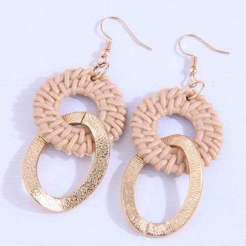 occidental style fashion concise circle Metal temperament earrings