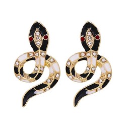 Street Snap woman earrings creative snake ear stud exaggerating personality br..