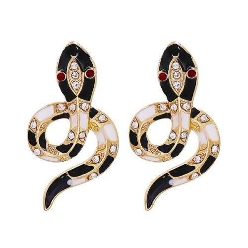 Street Snap woman earrings creative snake ear stud exaggerating personality brief woman occidental style