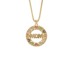 occidental style fashion embed color zircono pendant necklace ecklace  gift ne..