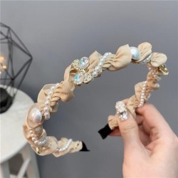  leaf Pearl twining zircon bow Headband samll wind high Korean style woman