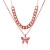  Double layer big butterfly necklace  personality exaggerating fully-jewelled chain chainins
