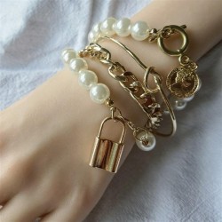 occidental styleO buckle bracelet set exaggerating punk wind man woman lovers ..