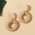 occidental style creative geometry Wood Round earrings woman ins exaggerating trend handmade earring