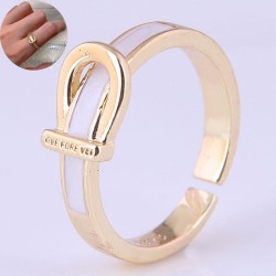 J2601 Korean style fashion concise belt buckle personality opening ring