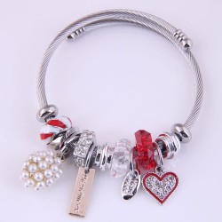occidental style fashion  Metal all-Purpose pellet Pearl  love pendant accesso..