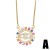 occidental style creative personality embed colorful diamond eyes necklace samll zircon tassel eyes pendantnkb