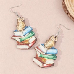  occidental style fashion brief samll colorful owl earring woman earrings