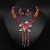   exaggerating occidental style tassel Rhinestone necklace earrings set clavicle woman banquet bride