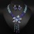   exaggerating occidental style tassel Rhinestone necklace earrings set clavicle woman banquet bride
