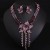   exaggerating occidental style tassel Rhinestone necklace earrings set clavicle woman banquet bride