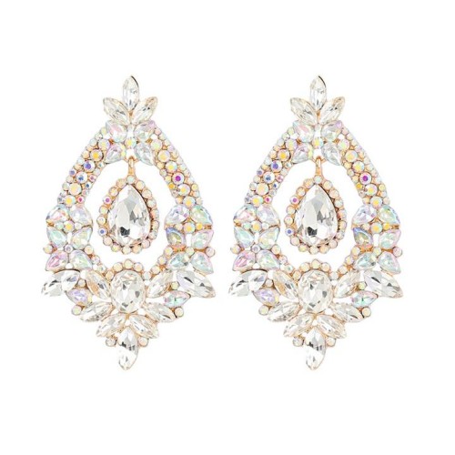 occidental style big earrings brief drop diamond ear stud women fashion trend earrings Earring