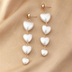 occidental style ear stud woman love Pearl tassel brief sweet temperament long..