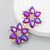 occidental styleins brief brilliant Alloy diamond flower earrings woman high trend earring Earring