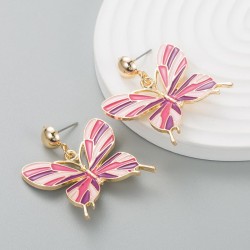 occidental style fashion samll Alloy enamel butterfly earrings trend temperame..