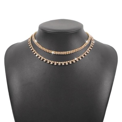 occidental style temperament geometry claw chain multilayer  elegant super Street Snap short style chain woman