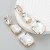 occidental style fashion gradual change big samll square glass diamond Alloy pendant earrings woman trend long 