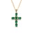  retro clavicle chain embed zircon multicolor cross necklace  occidental style wind fashion woman