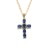  retro clavicle chain embed zircon multicolor cross necklace  occidental style wind fashion woman