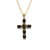  retro clavicle chain embed zircon multicolor cross necklace  occidental style wind fashion woman