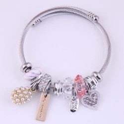 occidental style fashion  Metal all-Purpose pellet Pearl  love pendant accesso..
