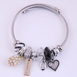 occidental style fashion  Metal all-Purpose pellet Pearl  love pendant accesso..