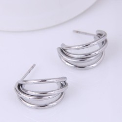 fine Korean style fashion conciseOL titanium steel personality ear stud
