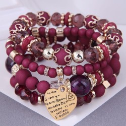 occidental style trend  Bohemia noble wind mash up Metal Peach heart temperame..