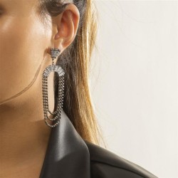occidental style  trend personality sector Rhinestone ear stud  geometry tasse..