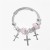 occidental style Alloy bangle  butterfly  owl  cross keylock pendant bracelet F