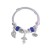 occidental style Alloy bangle  butterfly  owl  cross keylock pendant bracelet F