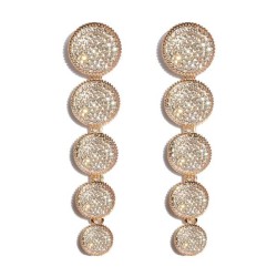 occidental style earrings  retro Alloy diamond Round long style earring   fash..