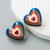 fashion trend sweet lovely wind Alloy enamel heart-shaped earrings woman wind exaggerating Earring