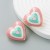 fashion trend sweet lovely wind Alloy enamel heart-shaped earrings woman wind exaggerating Earring