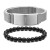 stainless steel bracelet cross chain buckle eyes black agate lovers gift